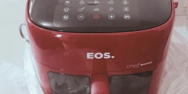 Fritadeira Sem Óleo Air Fryer Eos Chef Gourmet 6.2 Litros Compacta Digital Vermelho Eaf60v 110v