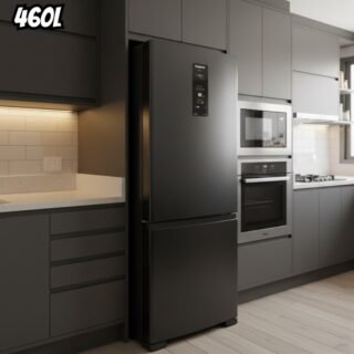 Geladeira Panasonic BB64 Black Inox Inverse Frost Free 460L Inverter A+++ – NR-BB64PV1B 127V