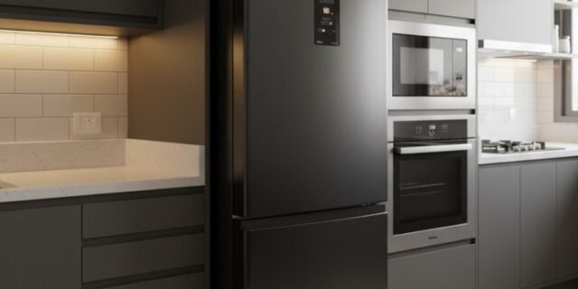 Geladeira Panasonic BB64 Black Inox Inverse Frost Free 460L Inverter A+++ – NR-BB64PV1B 127V