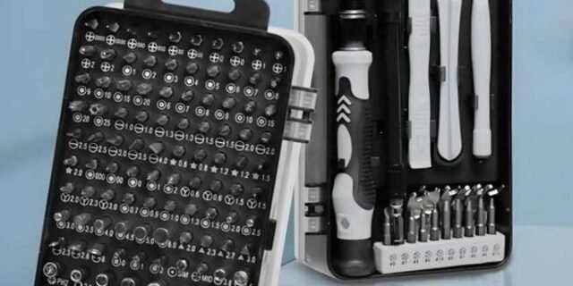 Conjunto de Chaves de Fenda de Precisão 115 em 1 Kit Ferramentas Reparo com Driver Magnético para Celular PC iPhone Notebook Console Óculos Câmera