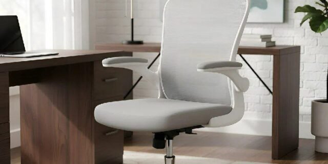 Cadeira De Escritório Ergonômica Giratória Boston G100 Com Estofado Mesh Luvinco Com Ajuste Lombar