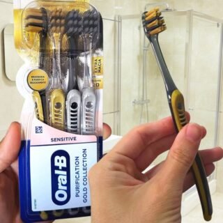 Oral-B Escova de Dente Sensitive Purification Gold Collection Extra Macia 4 Unidades