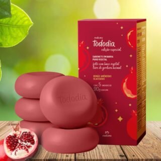 Sabonetes em Barra Puro Vegetal Tododia Romã e Amendôas Glaceadas 5 un de 90 g