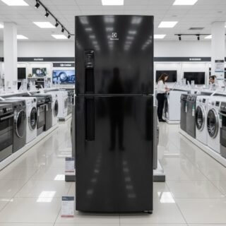 Electrolux Geladeira Electrolux Frost Free 400l Autosense Duplex Black Inox Look (tf44b) 220v