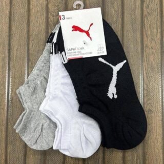 Kit 6 Pares Meias Invisível Puma Sapatilha Adulto