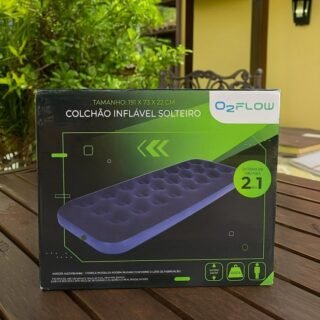 Colchão Inflável Solteiro Multiuso Até 100kgs O2Flow