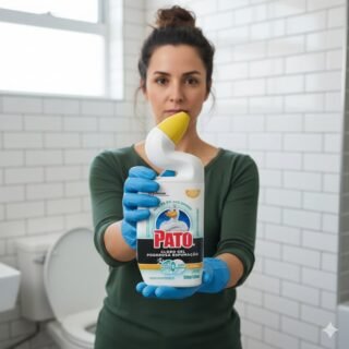 Pato Limpador Sanitário Desinfetante Cloro Gel, Citrus, Poderosa Espumação, 500ml