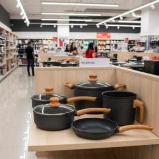 Jogo De Panelas Indução Tuut Ecoglide 5 Peças Graphite