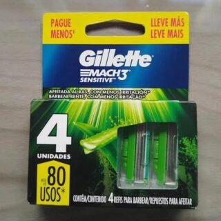 Gillette Carga Para Aparelho De Barbear Mach3 Sensitive 4 Unidades
