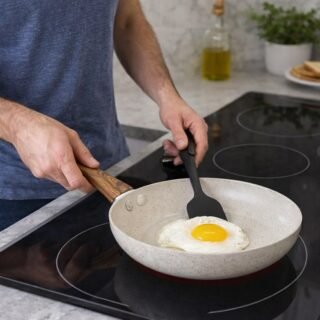 Frigideira para Ovo Antiaderente Cerâmica Sahara Vanilla 14cm – Casambiente