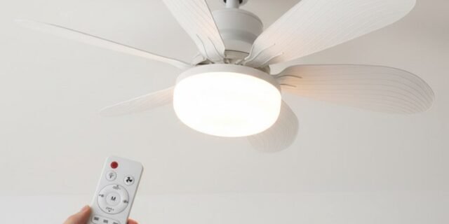 Ventilador Lâmpada De Teto Controle Remoto Silenciosa E27 127/220v Branco