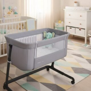 Cosco Kids, Berço Co-bed Pluggy, 0 a 9kg, Cinza Claro