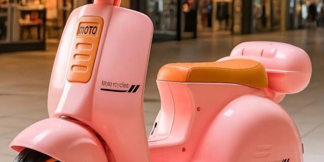 Mini Scooter Moto Elétrica Frente E Ré Bateria 6v Som E Luz