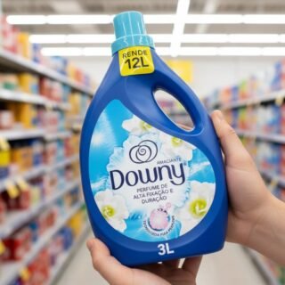Downy Amaciante Concentrado Brisa Suave 3L, Rende 12L, Perfume Suave com Notas de Jazmin e Algodão