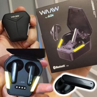 WAAW by ALOK Fone de Ouvido Gamer ENERGY 100EBG sem Fio Bluetooth, Até 13h de Autonomia, Intra-Auricular com Microfone