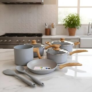 Conjunto De Panelas Brinox Gris Indução + Utensílios 7 Peças Cinza-escuro