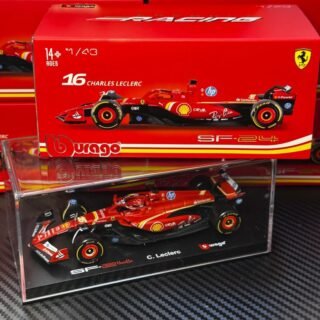 Bburago 1/43 – SF-24 for Scuderia Ferrari F1 Team SF24 Signature Die cast Adults Model Car Display F1 GP 2024 Collection – #55 Carlos Sainz