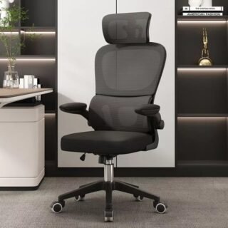 Cadeira de Escritório Ergonômica Com Apoio Lombar e Apoio de Cabeça