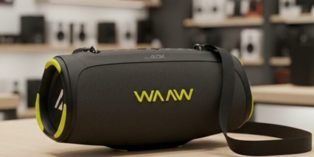 WAAW by ALOK Caixa de Som Bluetooth BOOM 110 À Prova D’Água e Até 26 Horas de Autonomia, Boombox Tecnologia TWS 40W RMS