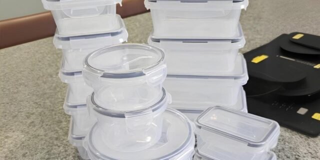 Conjunto 16 Potes Herméticos Croix Empilhavel Tampa E Trava Cor Transparente