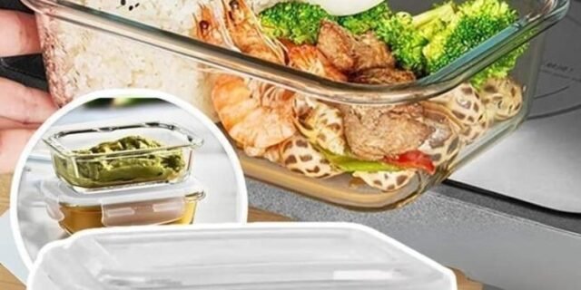 Conjunto 5 Potes Vidro Hermético Mantimentos Marmita 370ml – PRATICASA