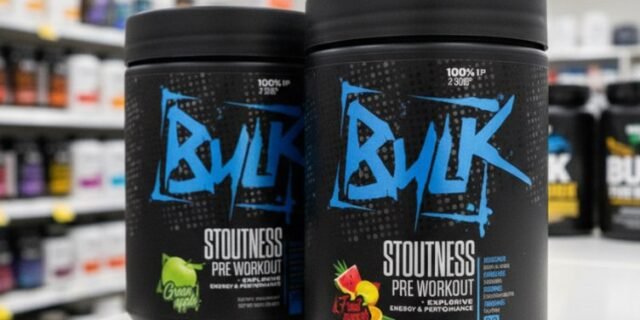Kit 2x Pré Treino Bulk Nutrition Stoutness 300g Maçã E Frutas