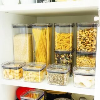 Kit 10 Organizadores Pote Hermético Empilhável Em Acrílico