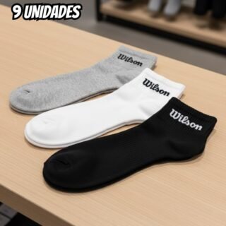 Kit 9 Pares Meias Wilson Cano Médio Masculino Adulto
