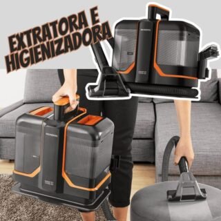 Extratora e Higienizadora Portátil Deep Cleaner II, Mondial, Preto/Laranja, 1800W, 220V – EXP-02-O