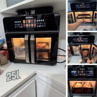 Air Fryer Forno 25l French Door Mondial – Afdo-25l-fd Preto 127v