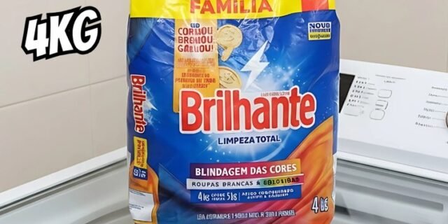 Brilhante Lava-Roupas Em Pó Roupas Brancas E Coloridas Limpeza Total Pacote Tamanho Família 4 Kg (Pacote De 1)