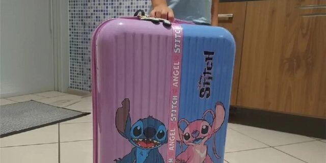 Mala De Bordo Viagem Infantil Luxcel Stitch & Angel