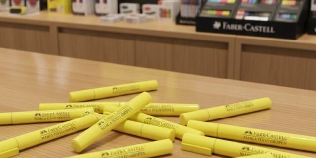 Caneta Marca Texto, Faber-Castell, MT/AMZF, Amarela, pacote de 12