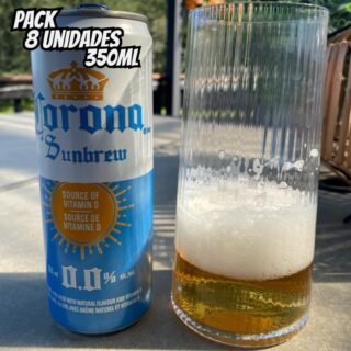 Cerveja sem álcool Corona Cero Sunbrew Lata 350ml – Pack com 8 unidades
