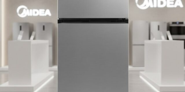 Geladeira Frost Free Duplex 463L Slim cor Inox Midea MD-RT645MTA461-127v