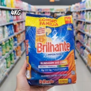 Brilhante Lava-Roupas Em Pó Roupas Brancas E Coloridas Limpeza Total Pacote Tamanho Família 4 Kg (Pacote De 1)