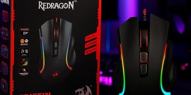 Redragon Mouse Gamer Griffin Preto Com Led Rgb – M607, Unico