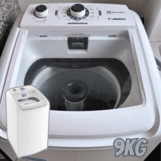 Lavadora de Roupas Electrolux 9kg 10 Programas de Lavagem Branco Efficient Care LED09 – 110V