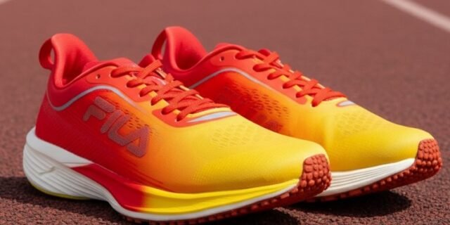 Tênis Fila Kr6 Frame Vermelho E Amarelo