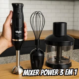 Mixer Vertical Turbo Chef Elgin 3 em 1 200W Preto 110v