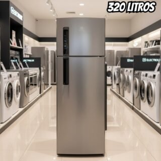 Electrolux Geladeira Electrolux Frost Free 320L Duplex Inox Look (TF38S) 127V