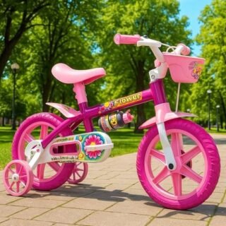 Bicicleta Infantil Menina Aro 12 Nathor Flower