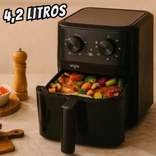 Fritadeira Elétrica Air Fryer Quad Fry Elgin 4,2 L, 1400w 220V