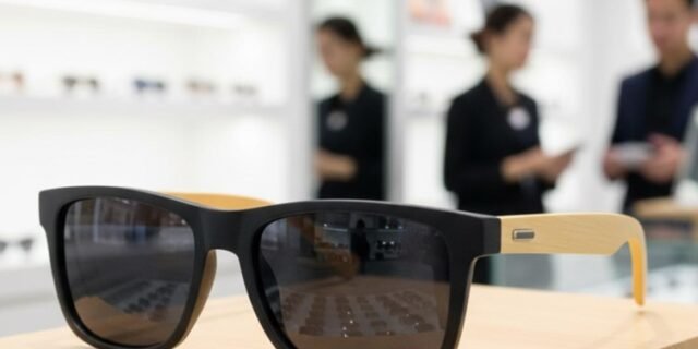 Óculos De Sol Bambu Quadrado Masculino Clássico Praia