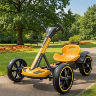 Mini Carro Elétrico Infantil Conect Kart Com Led Suporta Até 70kg Cor Amarelo Voltagem Do Carregador 110v/220