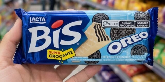 Wafer Oreo Cobertura Chocolate Branco Lacta Bis Pacote 100,8G