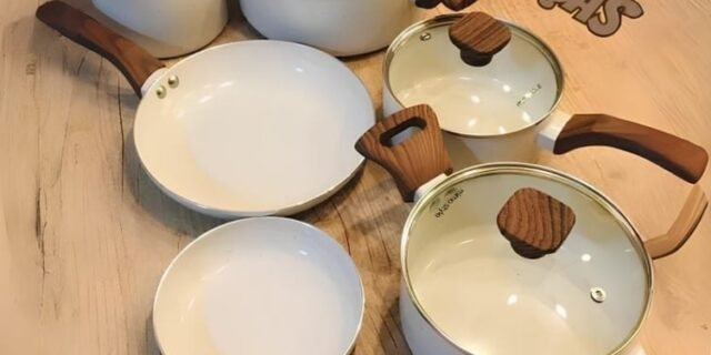 Conjunto Jogo 6 Panelas Pratic Cook Vanilla Marmol Indução Mimo