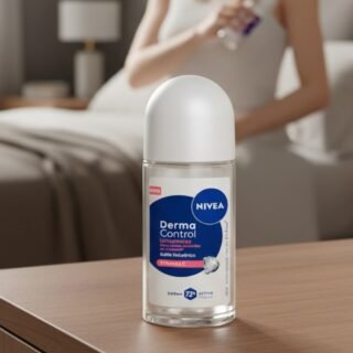 NIVEA Desodorante Antitranspirante Roll-on Derma Control Uniformiza 50ml, Proteção 72h, Reduz Marcas Escurecidas, Ácido Hialurônico, Pele Uniforme