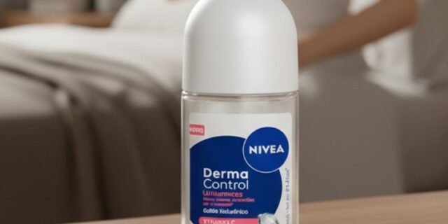 NIVEA Desodorante Antitranspirante Roll-on Derma Control Uniformiza 50ml, Proteção 72h, Reduz Marcas Escurecidas, Ácido Hialurônico, Pele Uniforme
