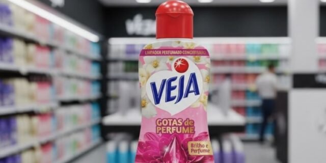 Veja Gotas de Perfume Rubelita Cereja Limpador Perfumado Concentrado 100 ml